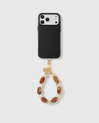 COGNAC MARBLE PHONE STRAP