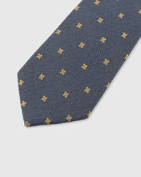 SLATE CLOVER DOT TIE