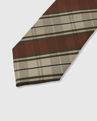 UMBER HERRINGBONE TIE
