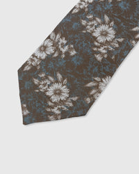 UMBER FLORAL TIE