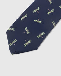 NAVY DRAGONFLY TIE