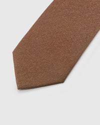 CARAMEL SHANTUNG TIE