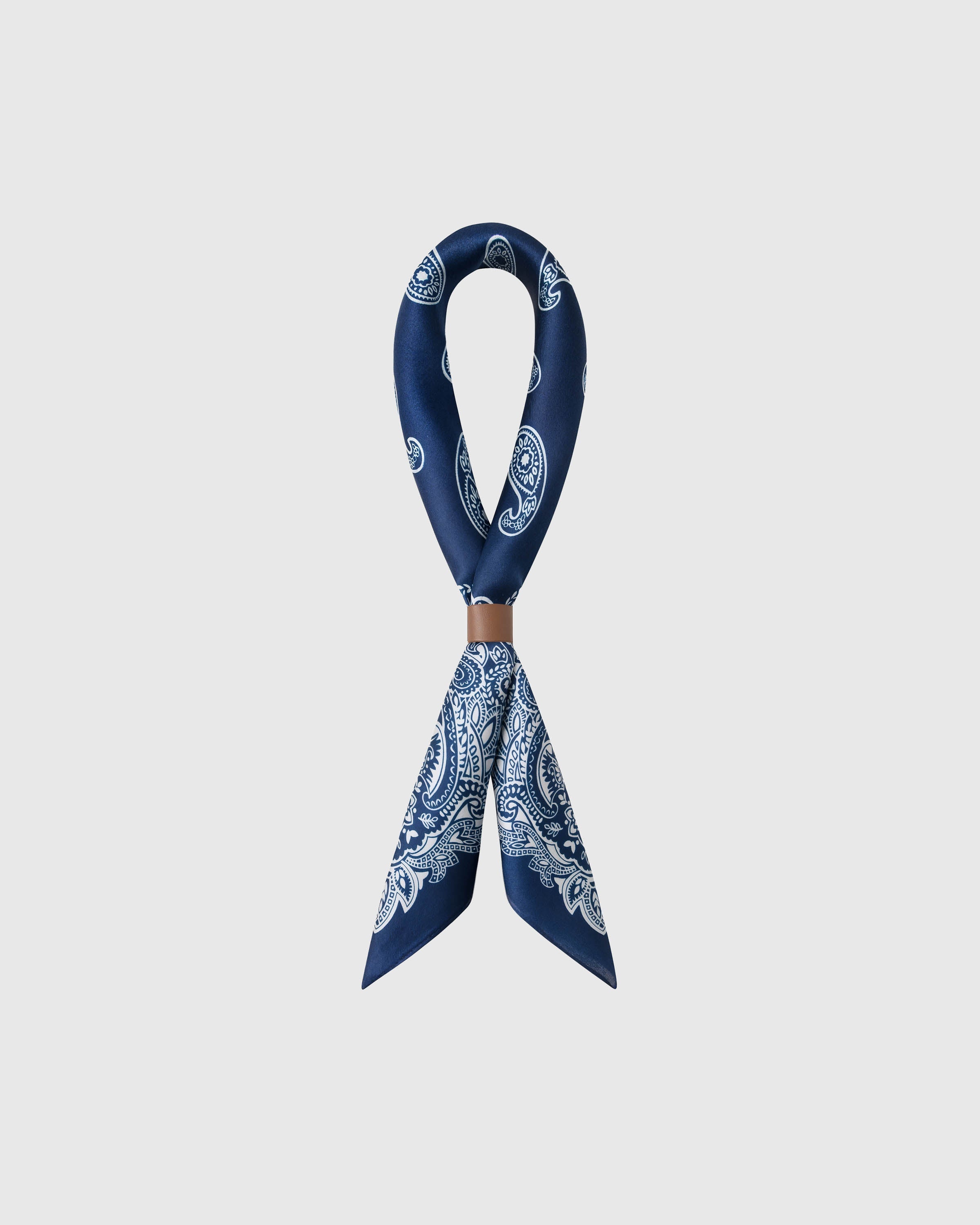 INDIGO BANDANA SILK SCARF