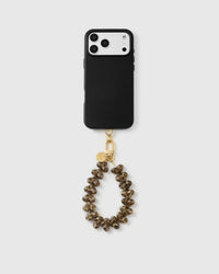 SMOKE LEOPARD HEART PHONE STRAP