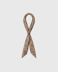 CAMEL DIAMOND FOULARD SILK SCARF