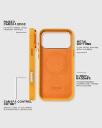 TEXTURED LEATHER CASE — YELLOW