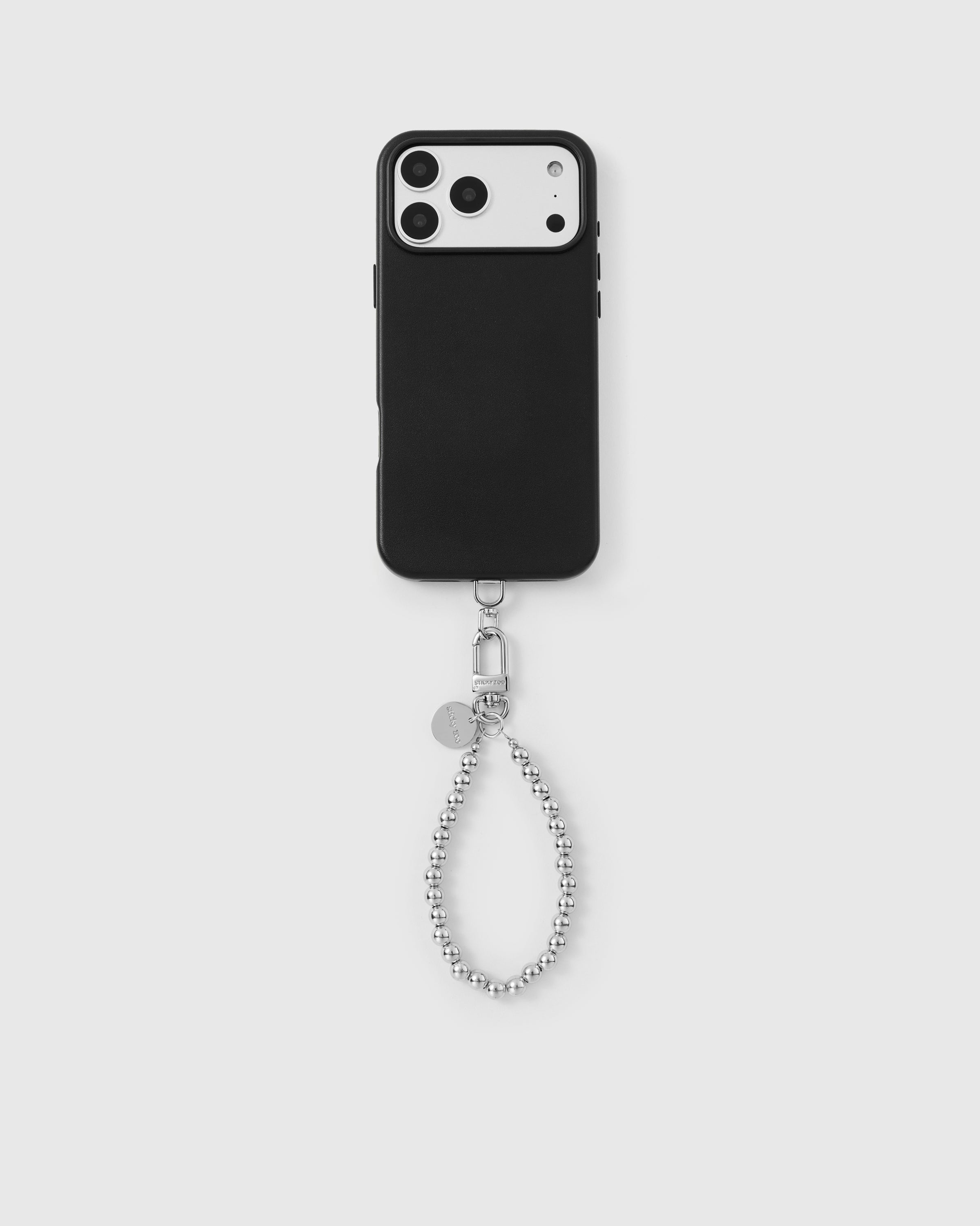 SILVER BEAD PHONE STRAP
