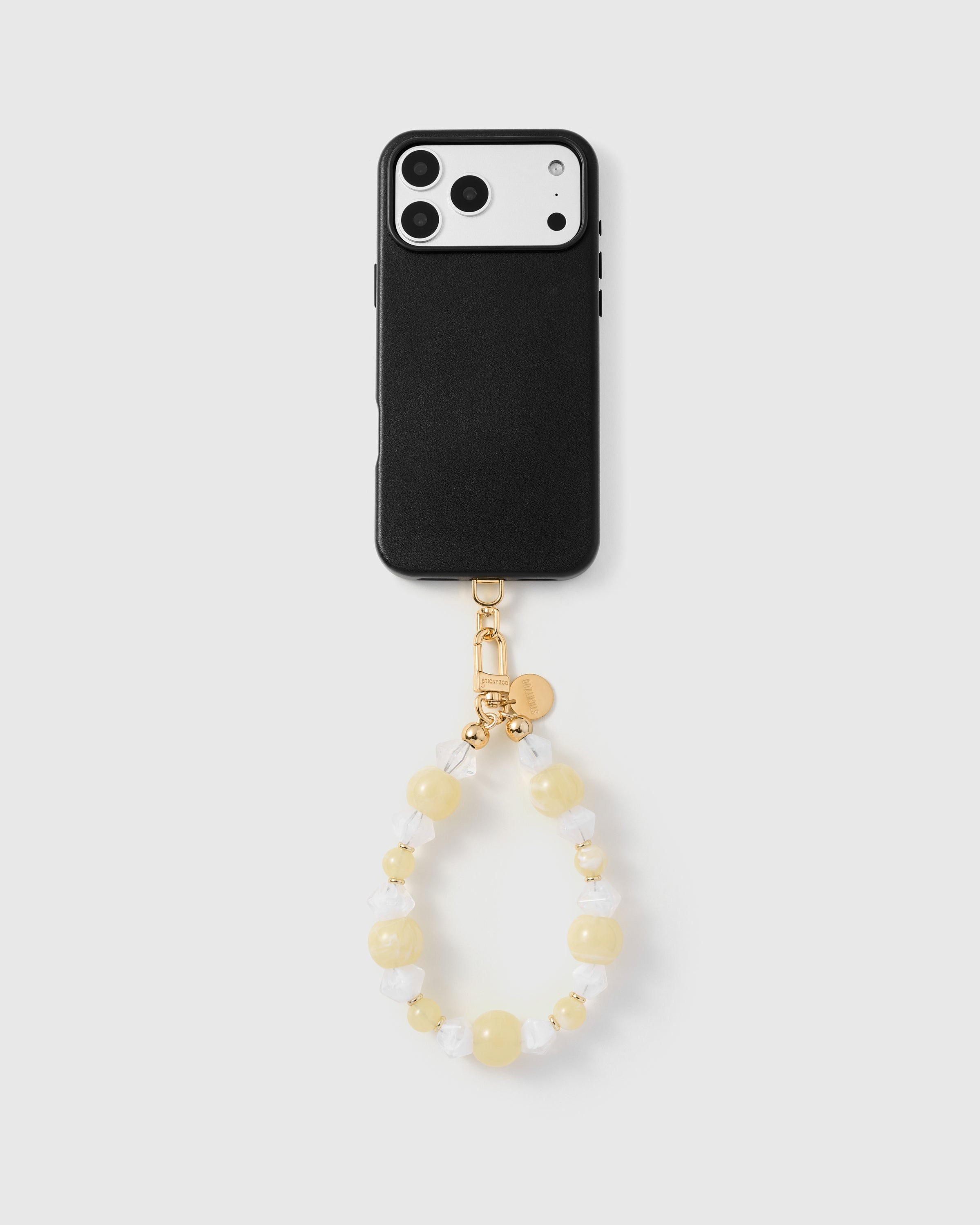 BUTTER CRYSTAL CLUSTER PHONE STRAP