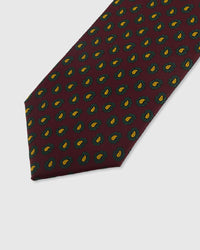 OXBLOOD PAISLEY TIE