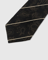 NOIR PAISLEY GILT TIE