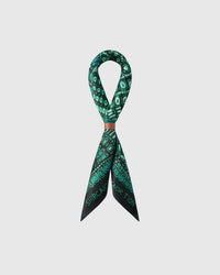 EMERALD DOTWORK SILK SCARF