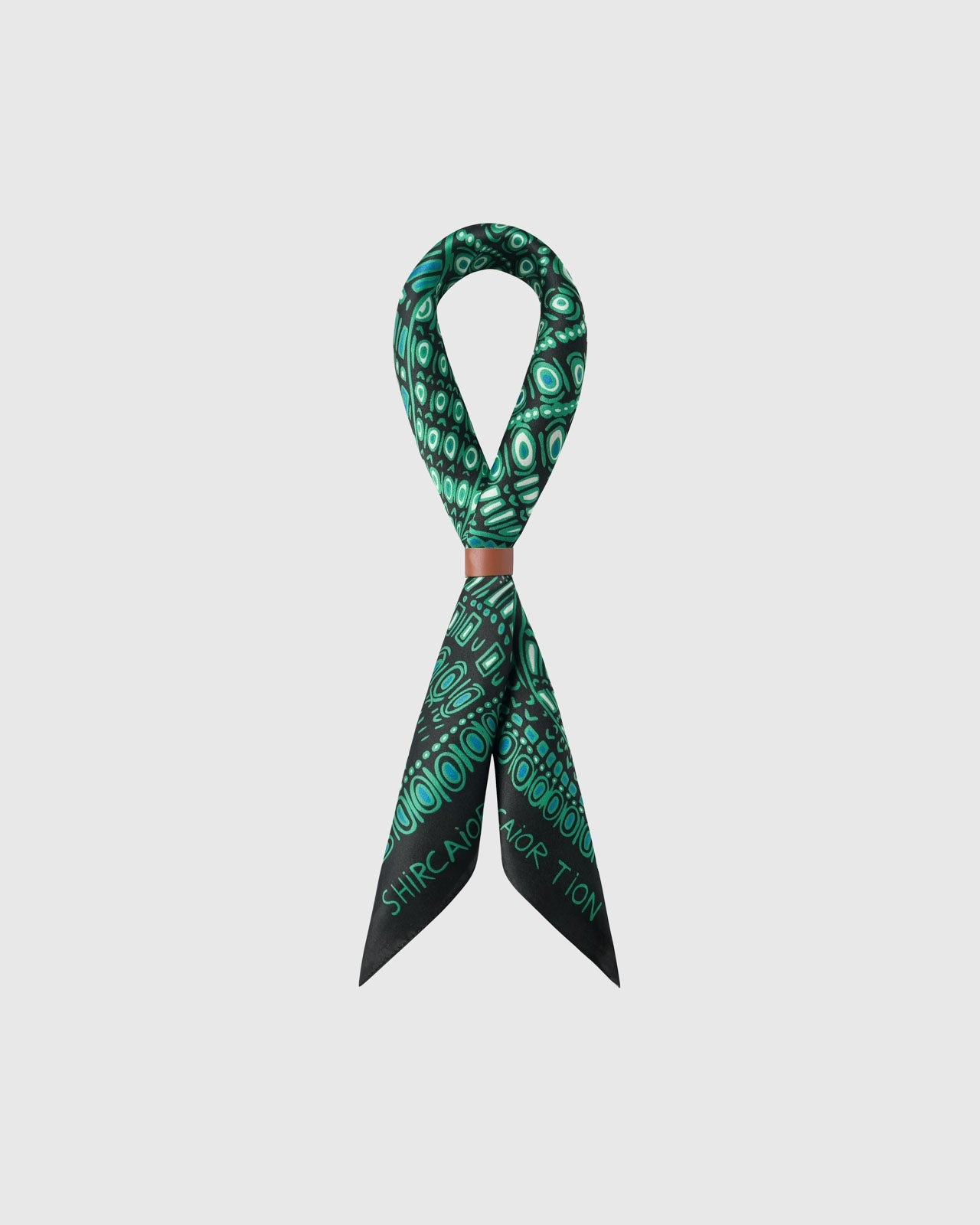 EMERALD DOTWORK SILK SCARF