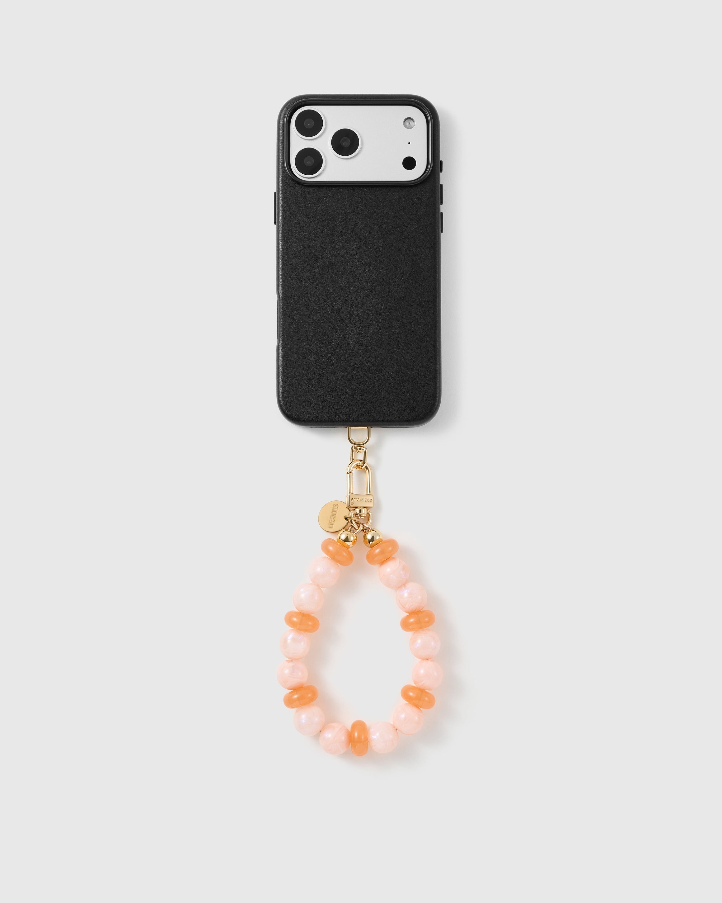PEACH PEARL PHONE STRAP