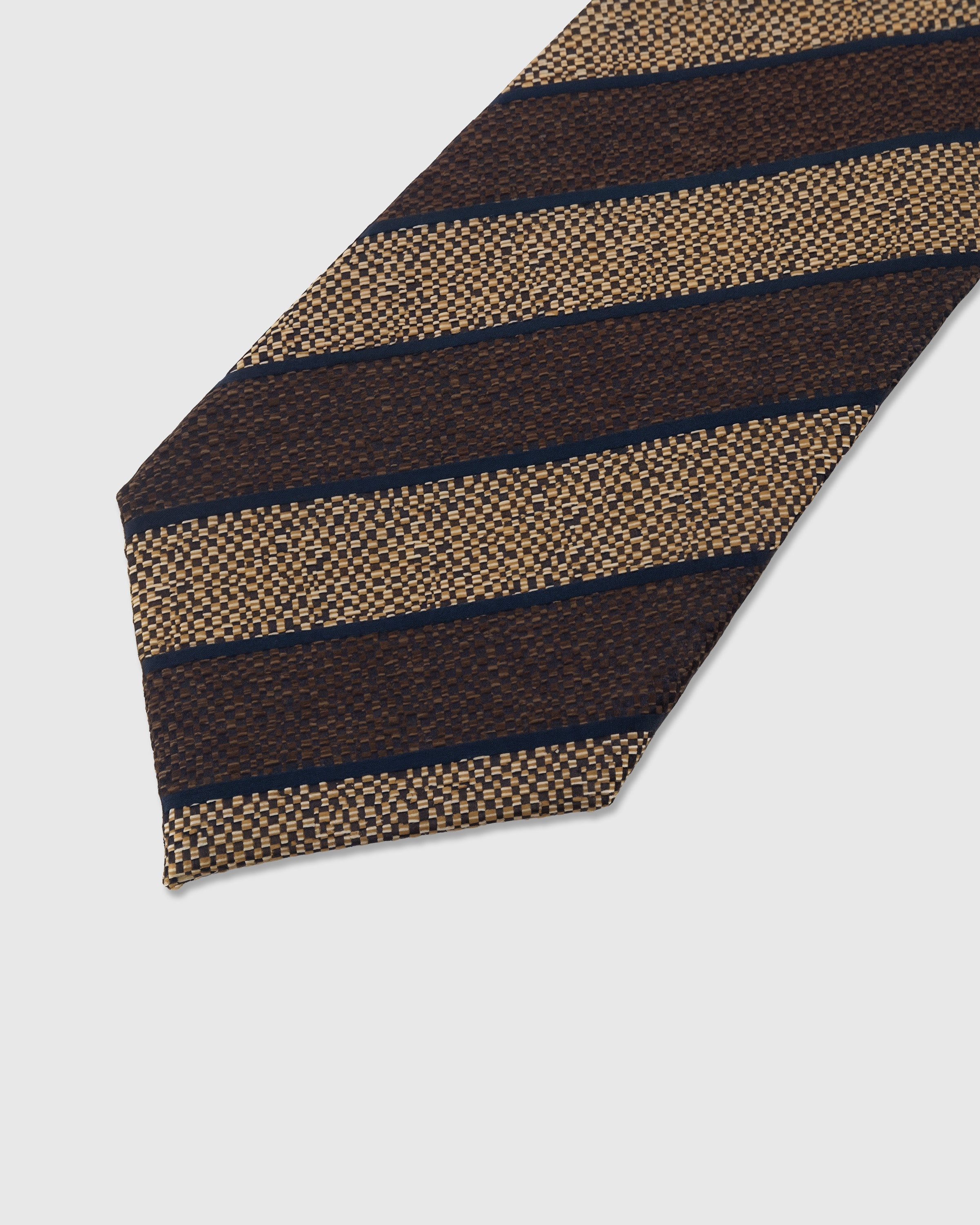 WALNUT WOVEN STRIPE TIE