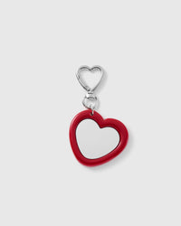 VERA BLACKOUT HEART MIRROR CHARM