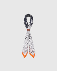 TANGERINE FRAME SILK SCARF