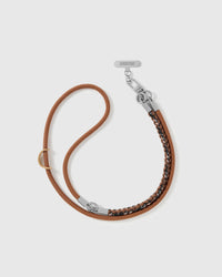 CARAMEL BRAID CROSS-BODY PHONE STRAP
