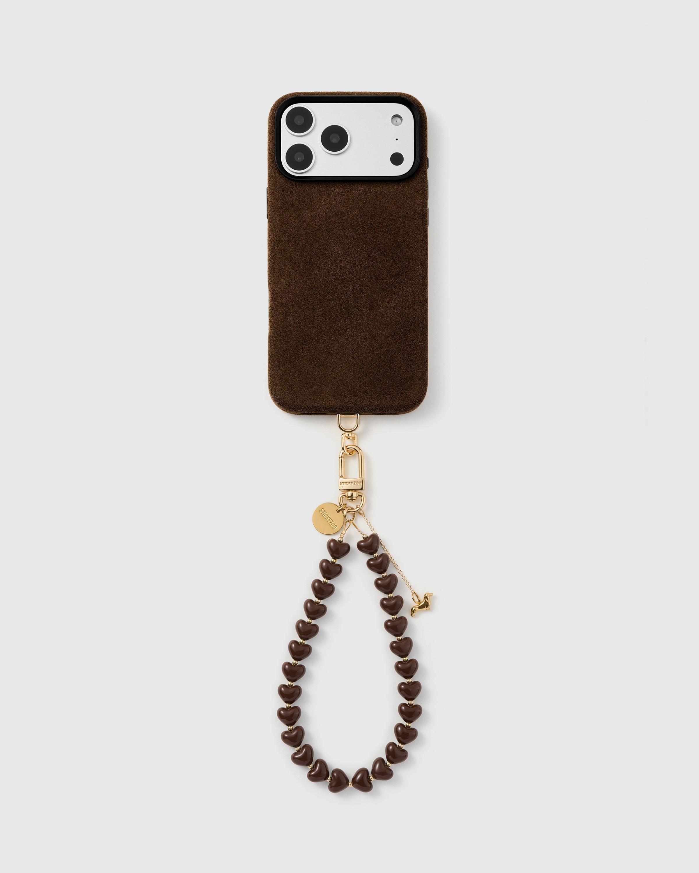 COCOA DACHSHUND HEART PHONE STRAP