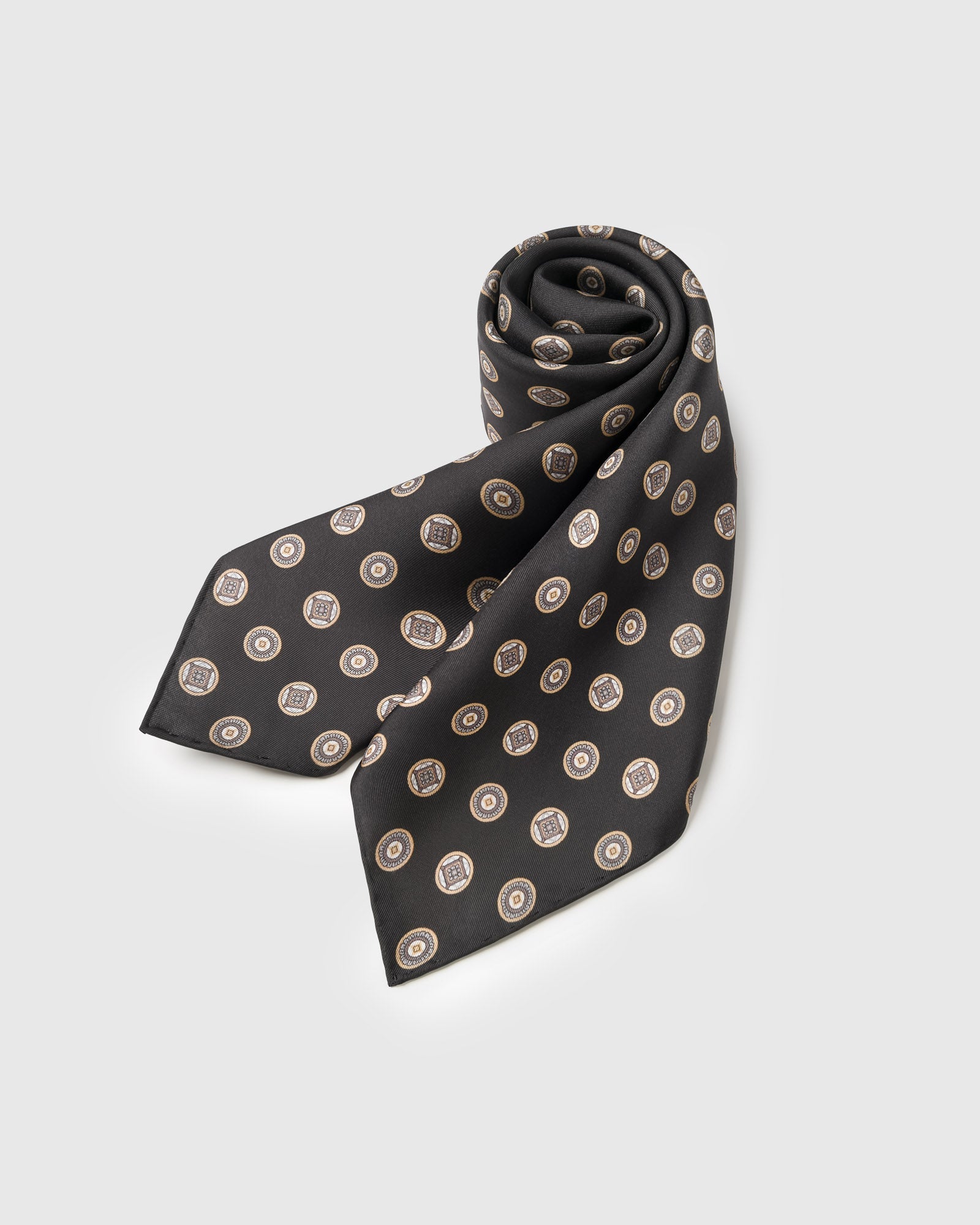 OBSIDIAN COIN SILK SCARF