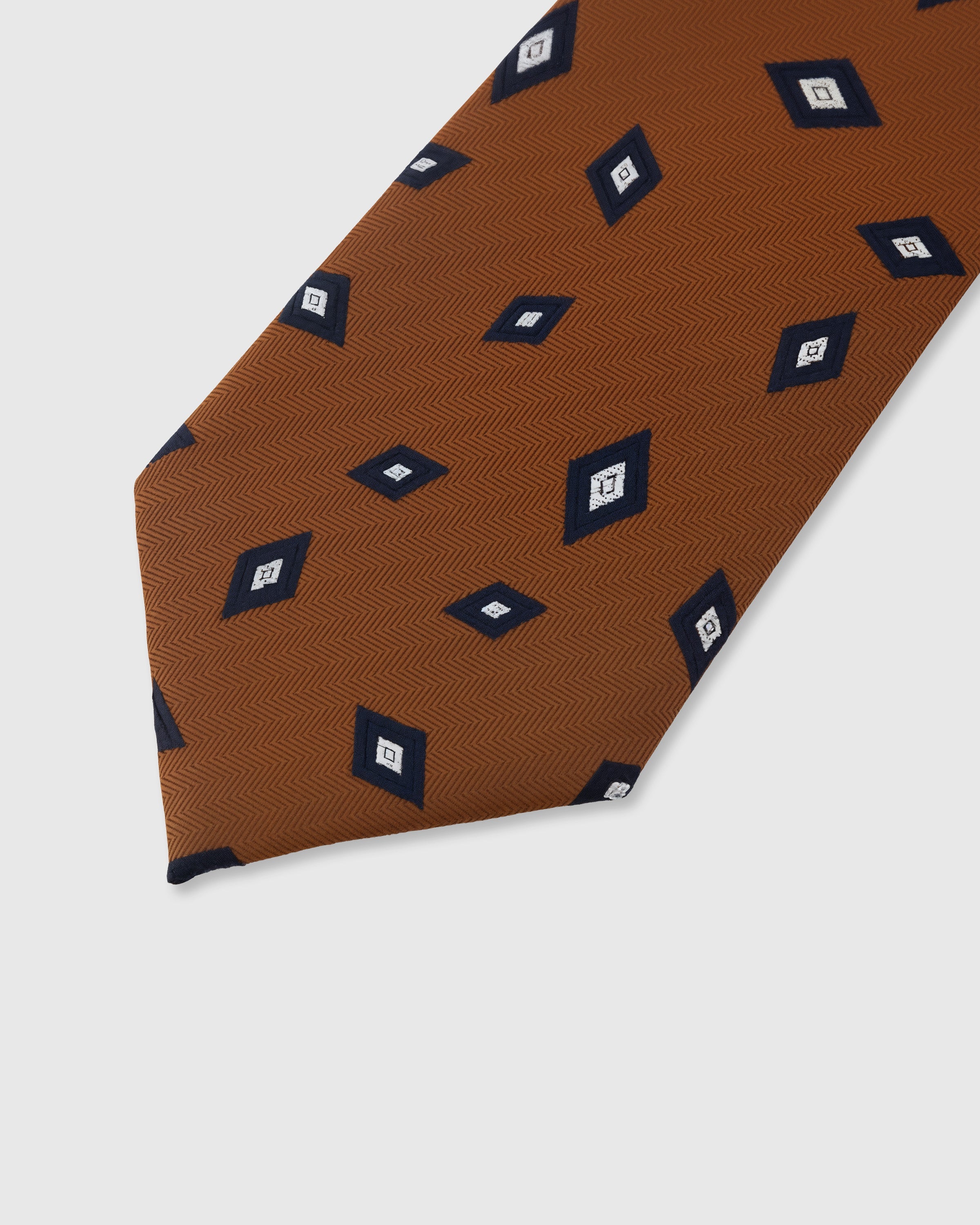 COGNAC DIAMOND FOULARD TIE