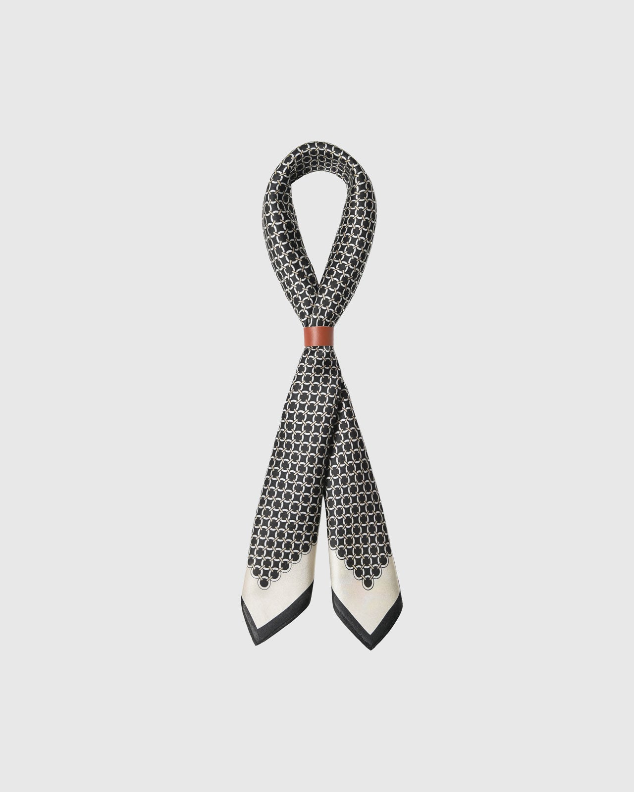 CHAIN LINK GRID SILK SCARF