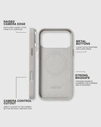 TEXTURED LEATHER CASE — GRAY