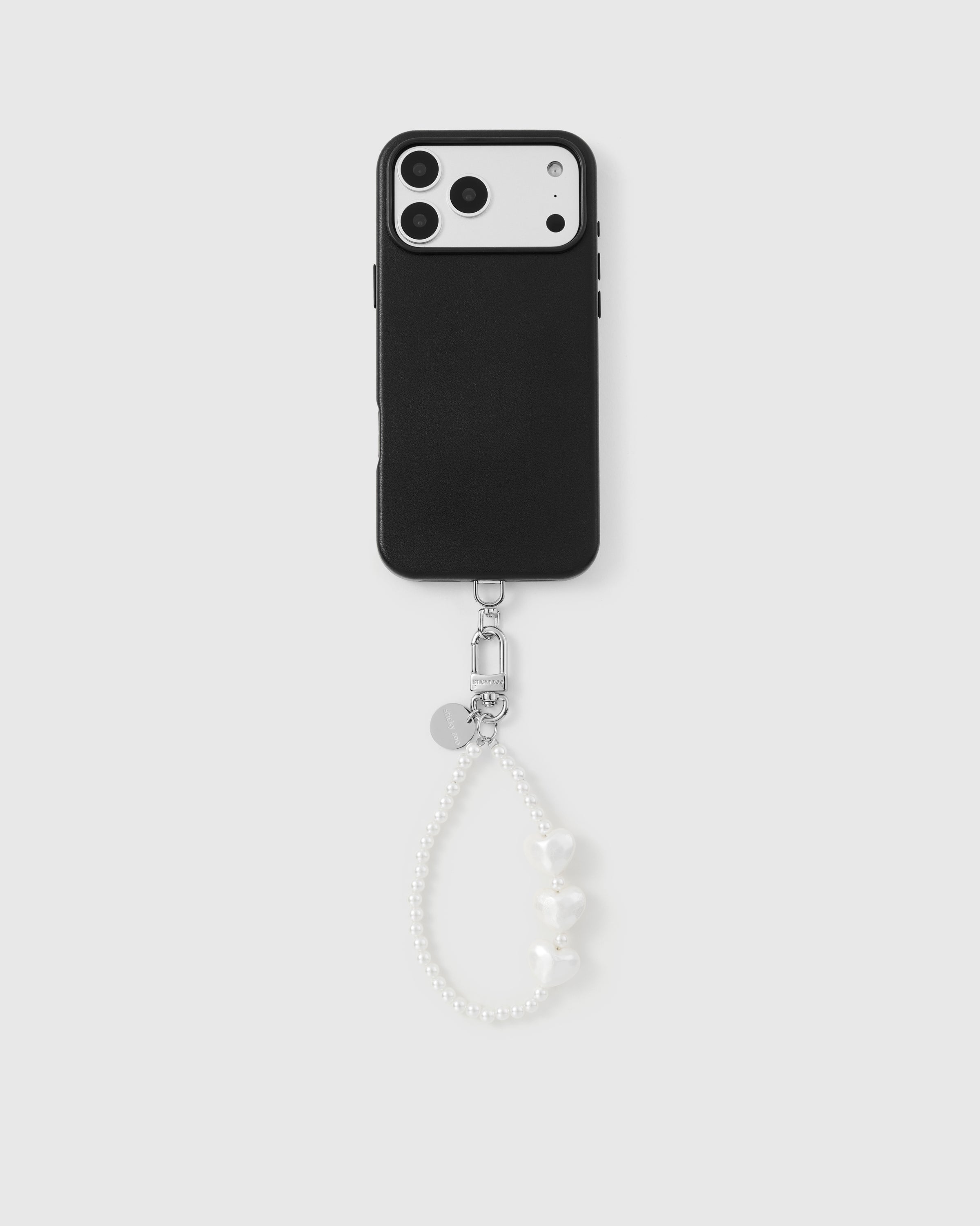 PEARL HEART PHONE STRAP