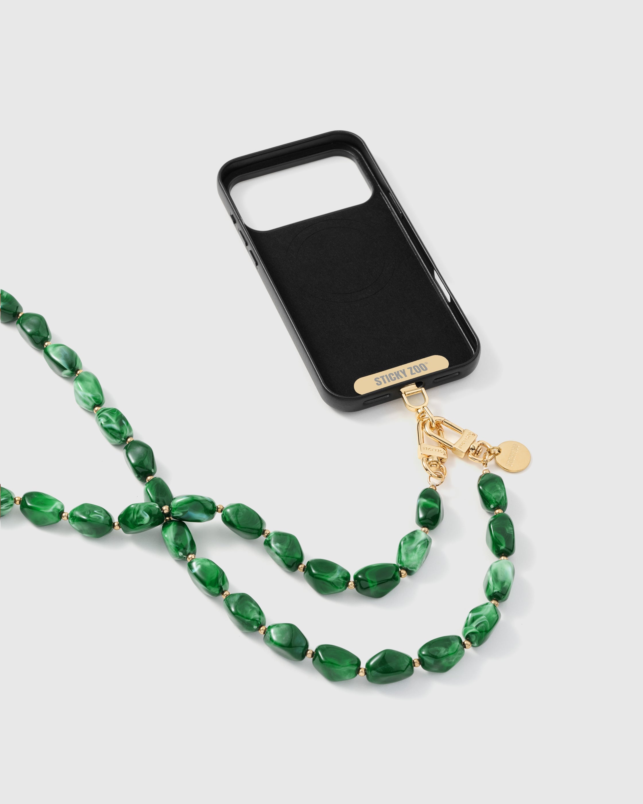 EMERALD SMOKE CROSS-BODY PHONE STRAP
