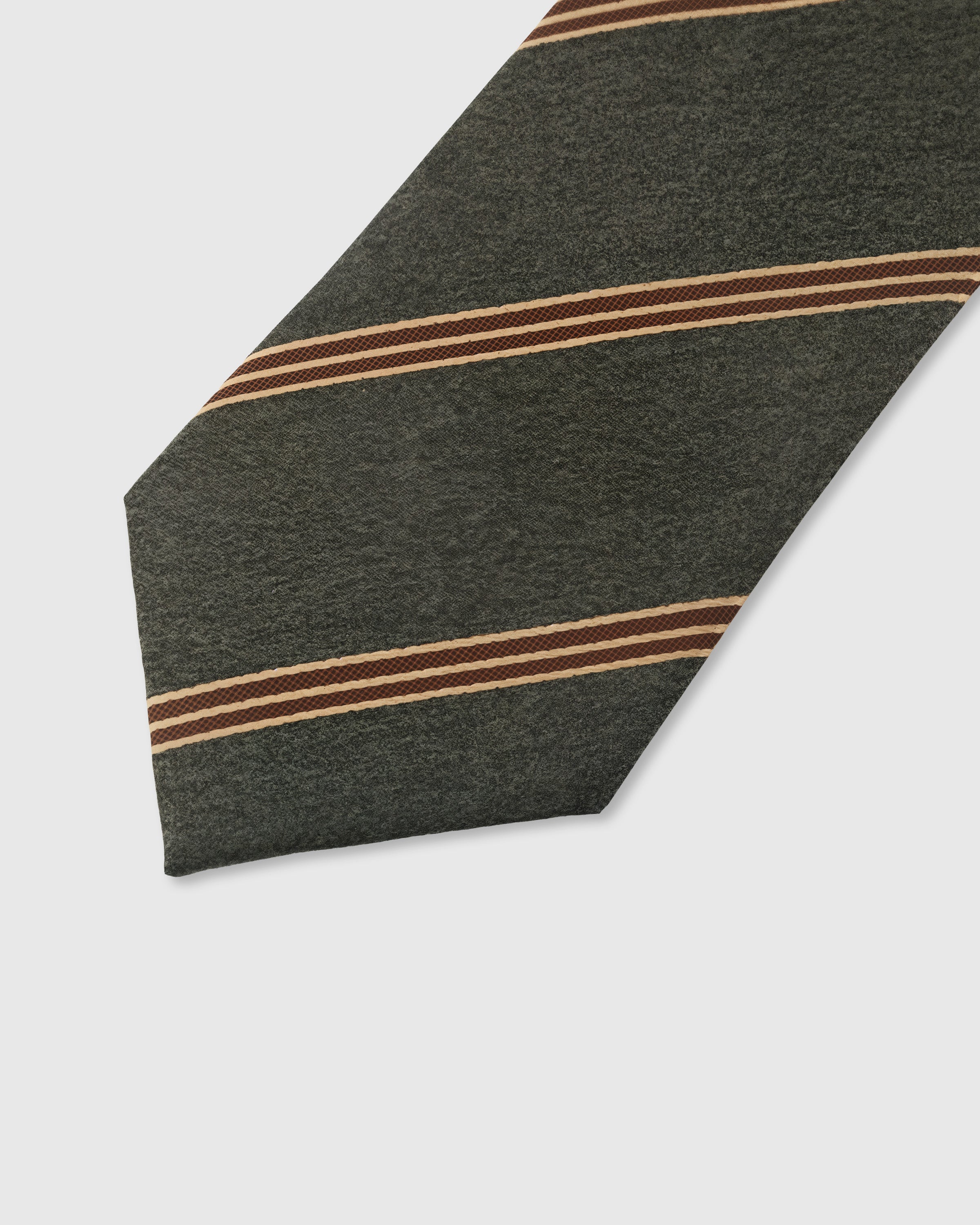 OLIVE COPPER STRIPE TIE