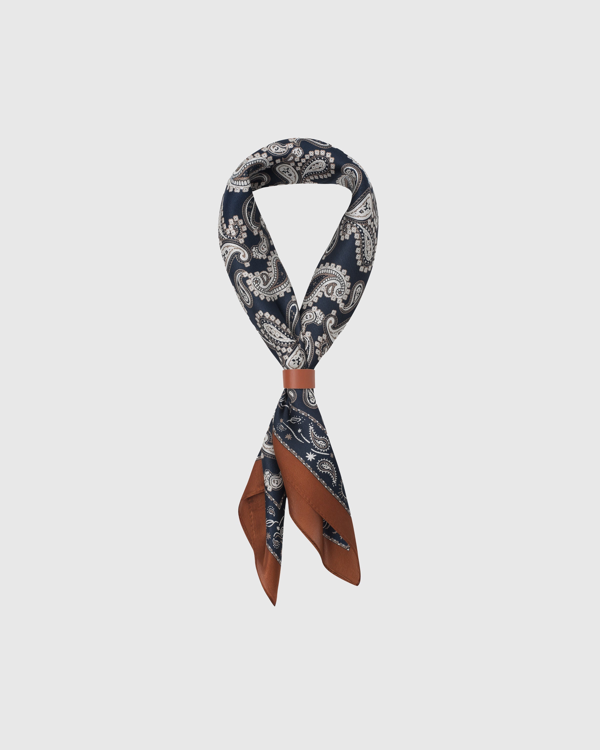 MIDNIGHT PAISLEY SILK SCARF