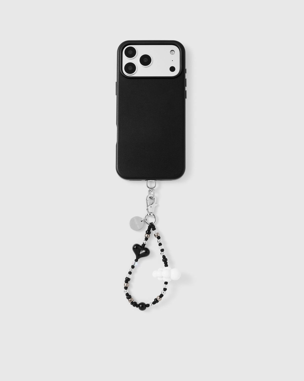 BLACK HEART CLOUD PHONE STRAP