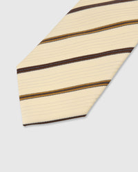 CREAM HERITAGE STRIPE TIE
