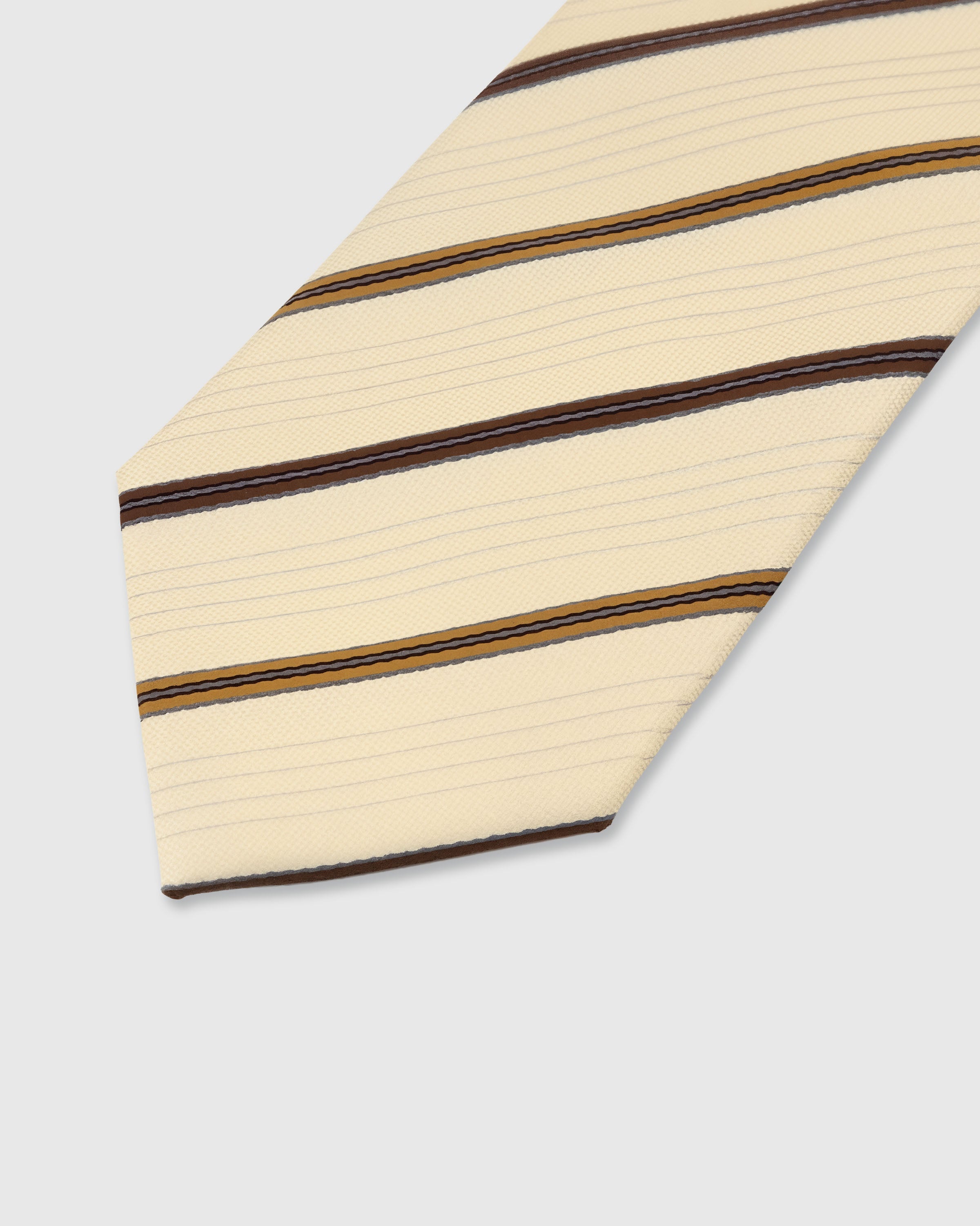 CREAM HERITAGE STRIPE TIE