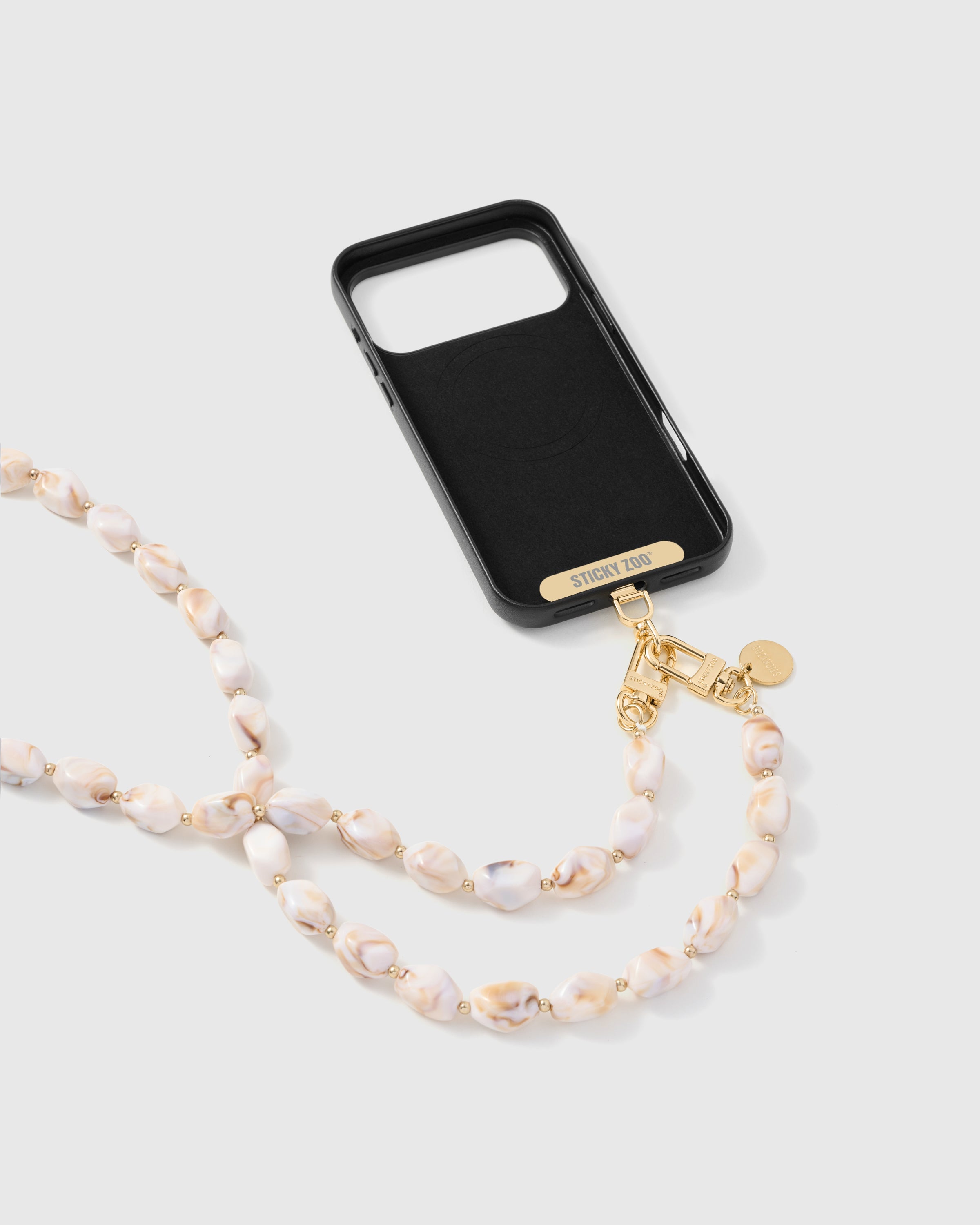 BLUSH MARBLE CROSS-BODY PHONE STRAP