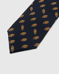 NAVY FEATHER TIE