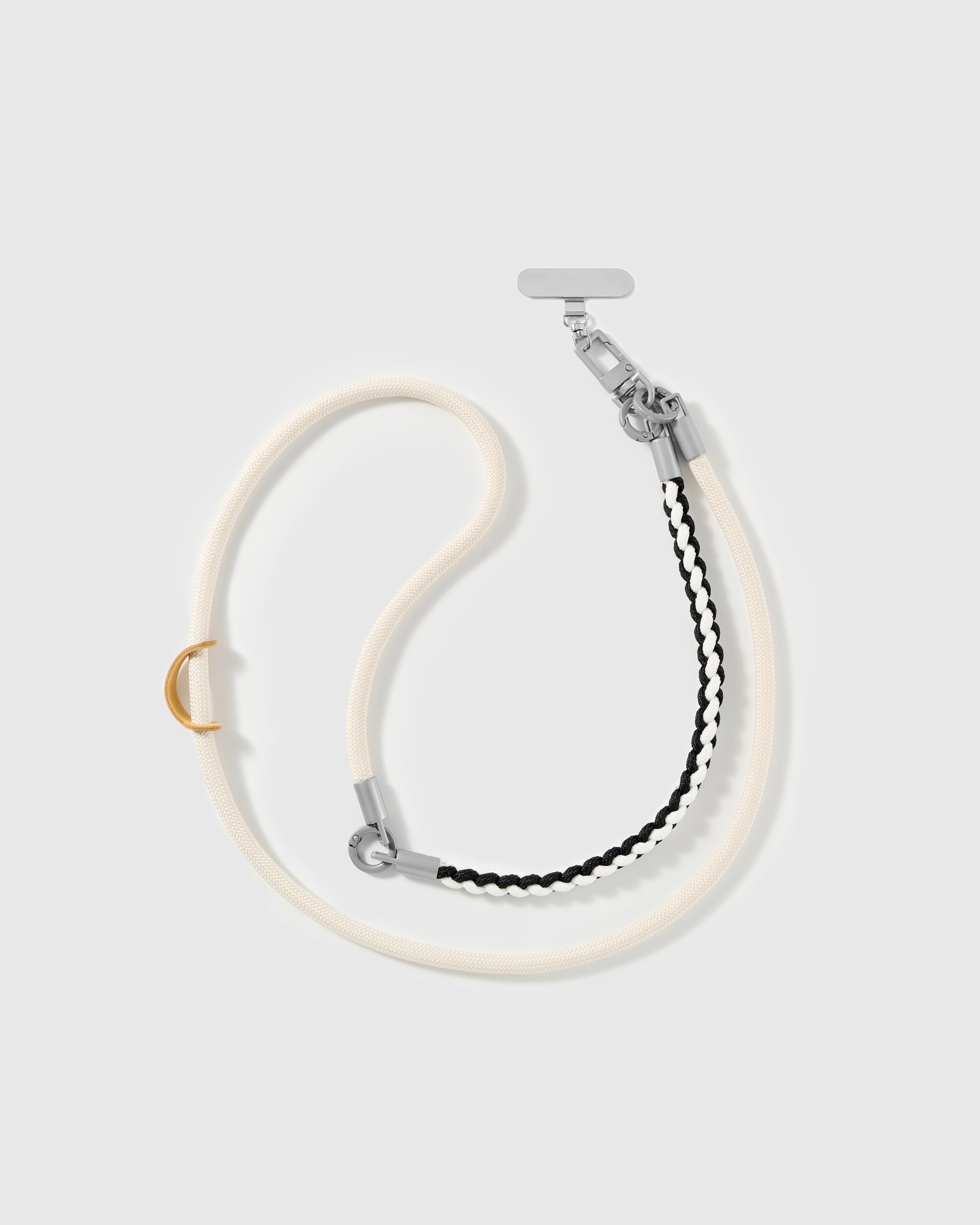 IVORY BRAID CROSS-BODY PHONE STRAP