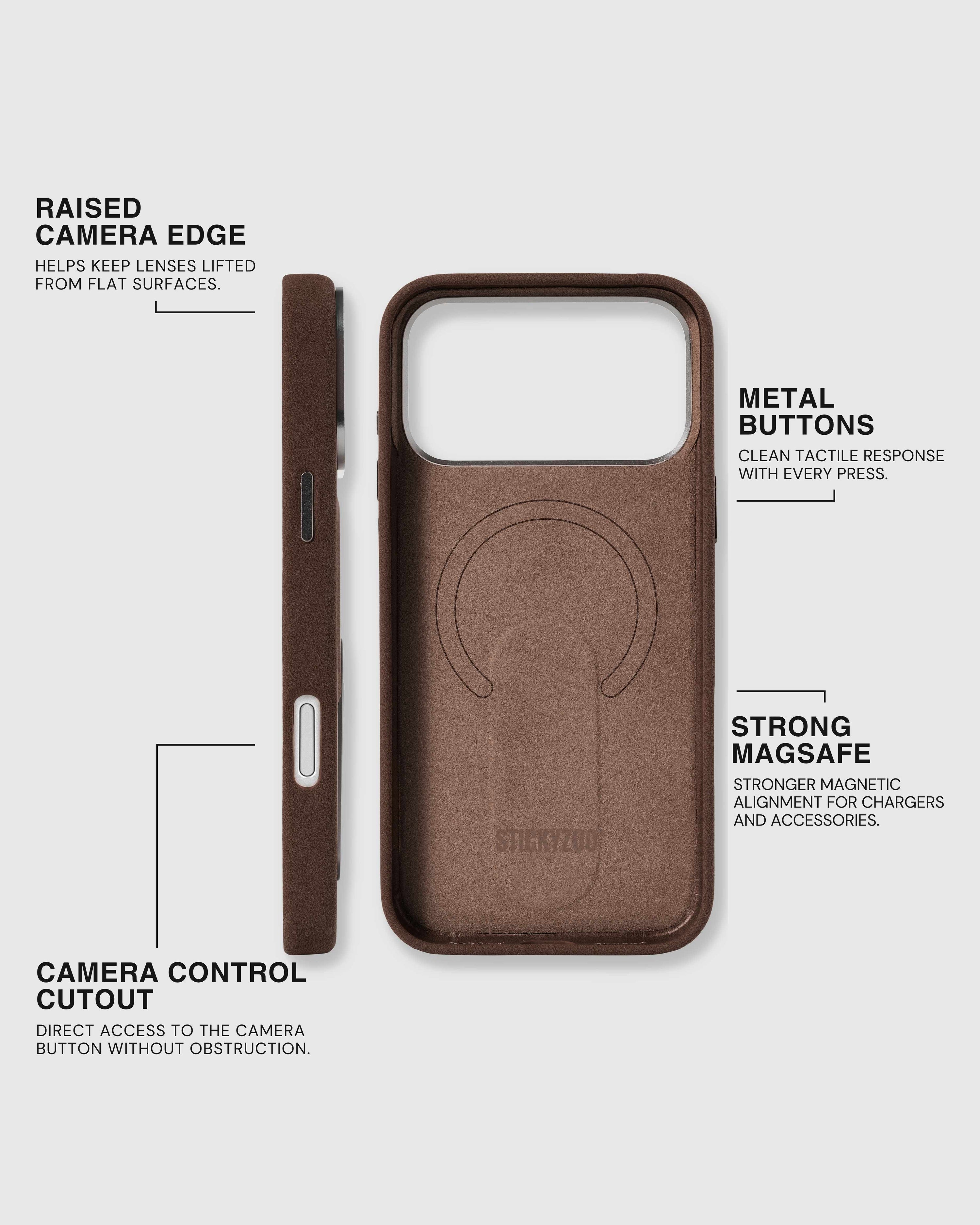 STAND PHONE CASE — BROWN