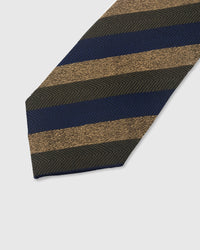 NAVY HERRINGBONE TIE