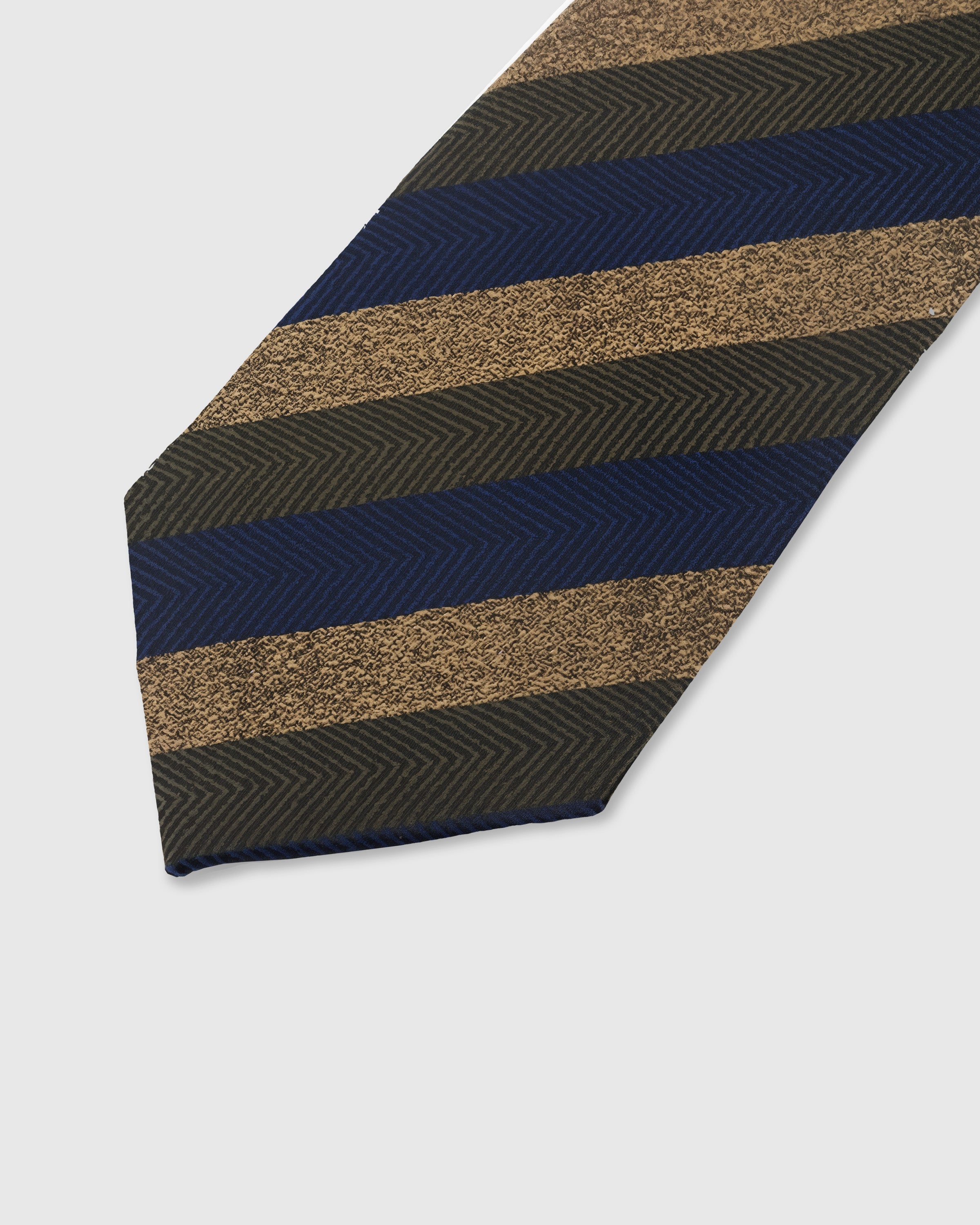 NAVY HERRINGBONE TIE