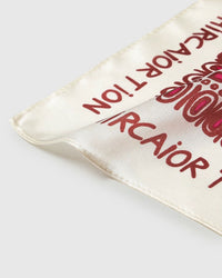 CRIMSON FOLKLORE SILK SCARF