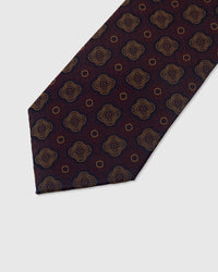CLARET QUATREFOIL TIE
