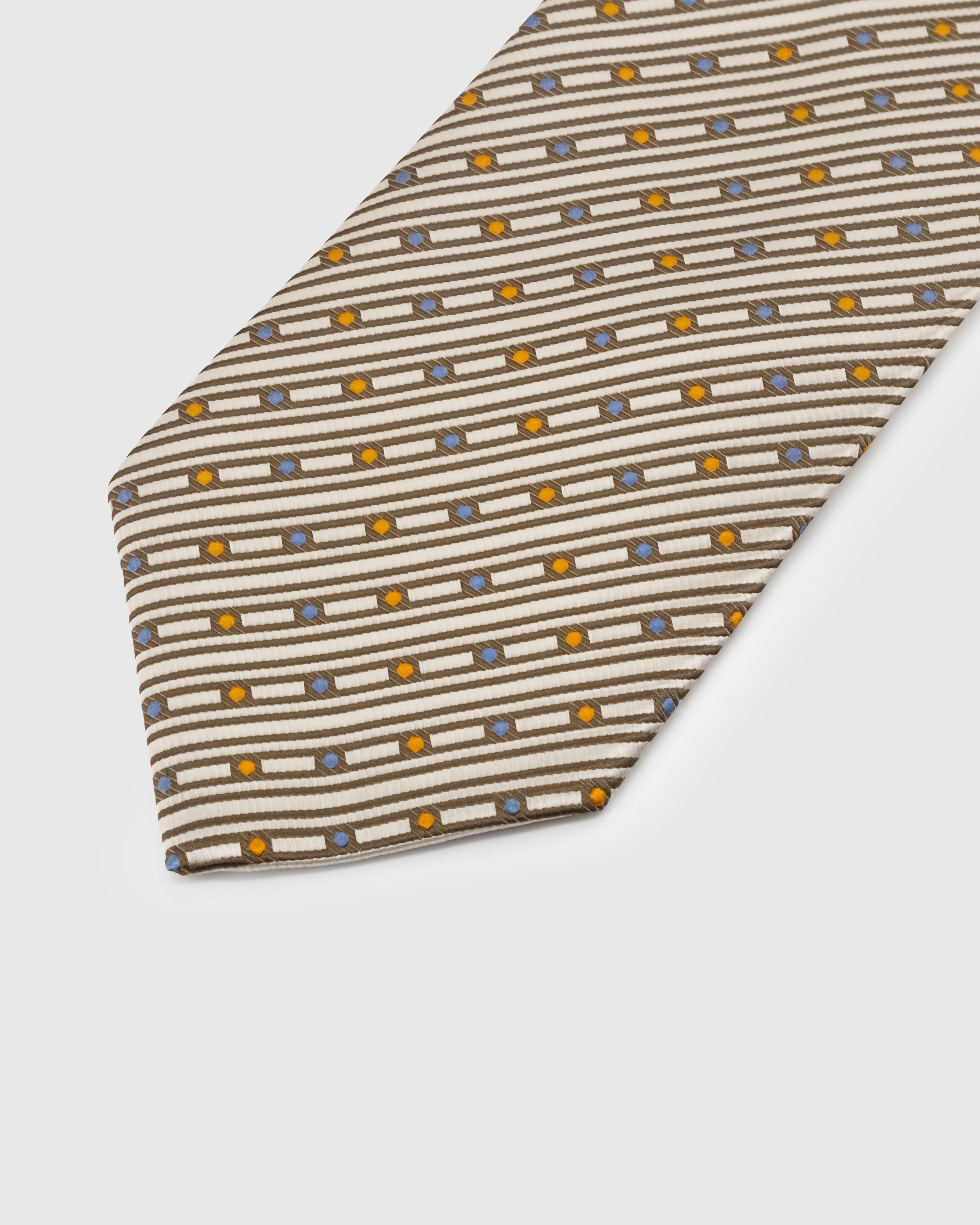 IVORY STRIPE DOT TIE