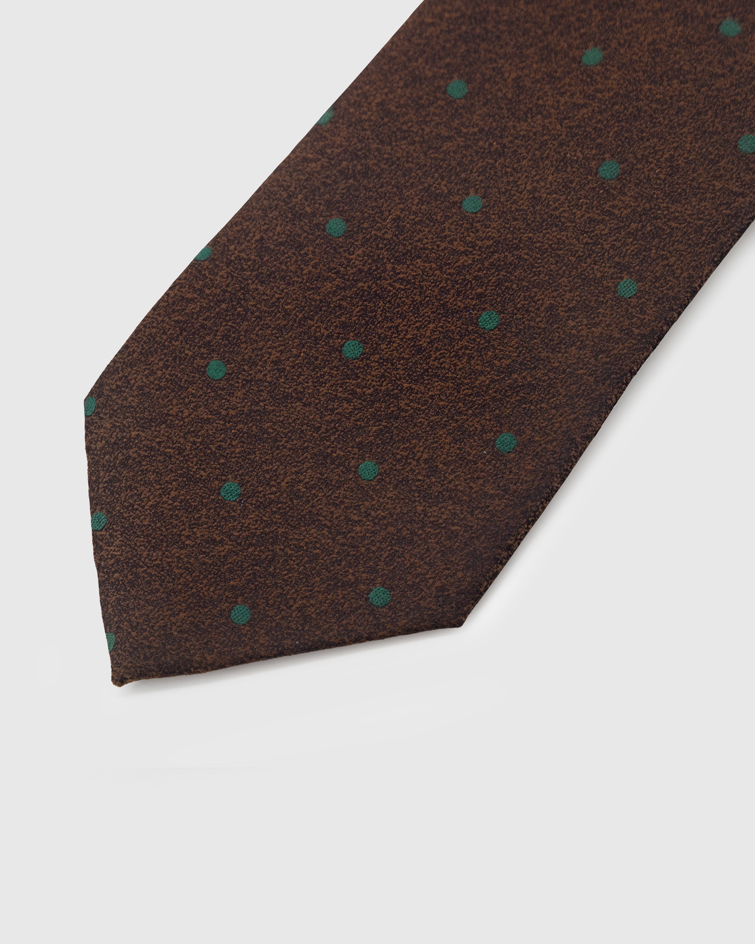 TOBACCO EMERALD DOT TIE