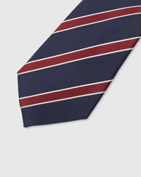 MIDNIGHT CRIMSON STRIPE TIE