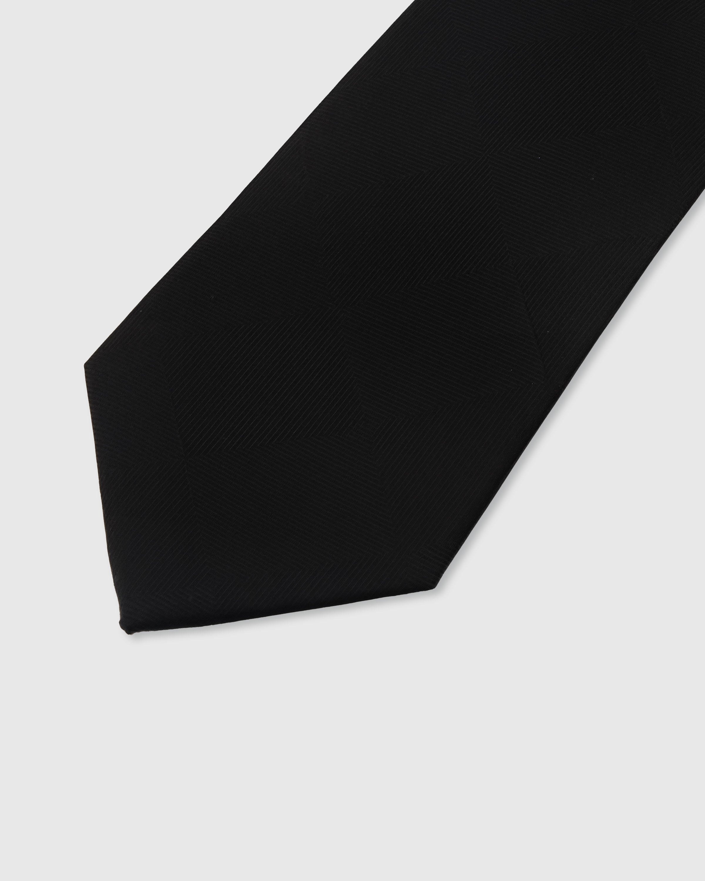 ONYX HERRINGBONE TIE