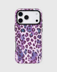 VIOLET LEOPARD MIRROR PHONE CASE