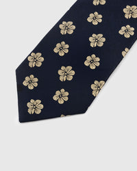 NAVY BLOSSOM TIE