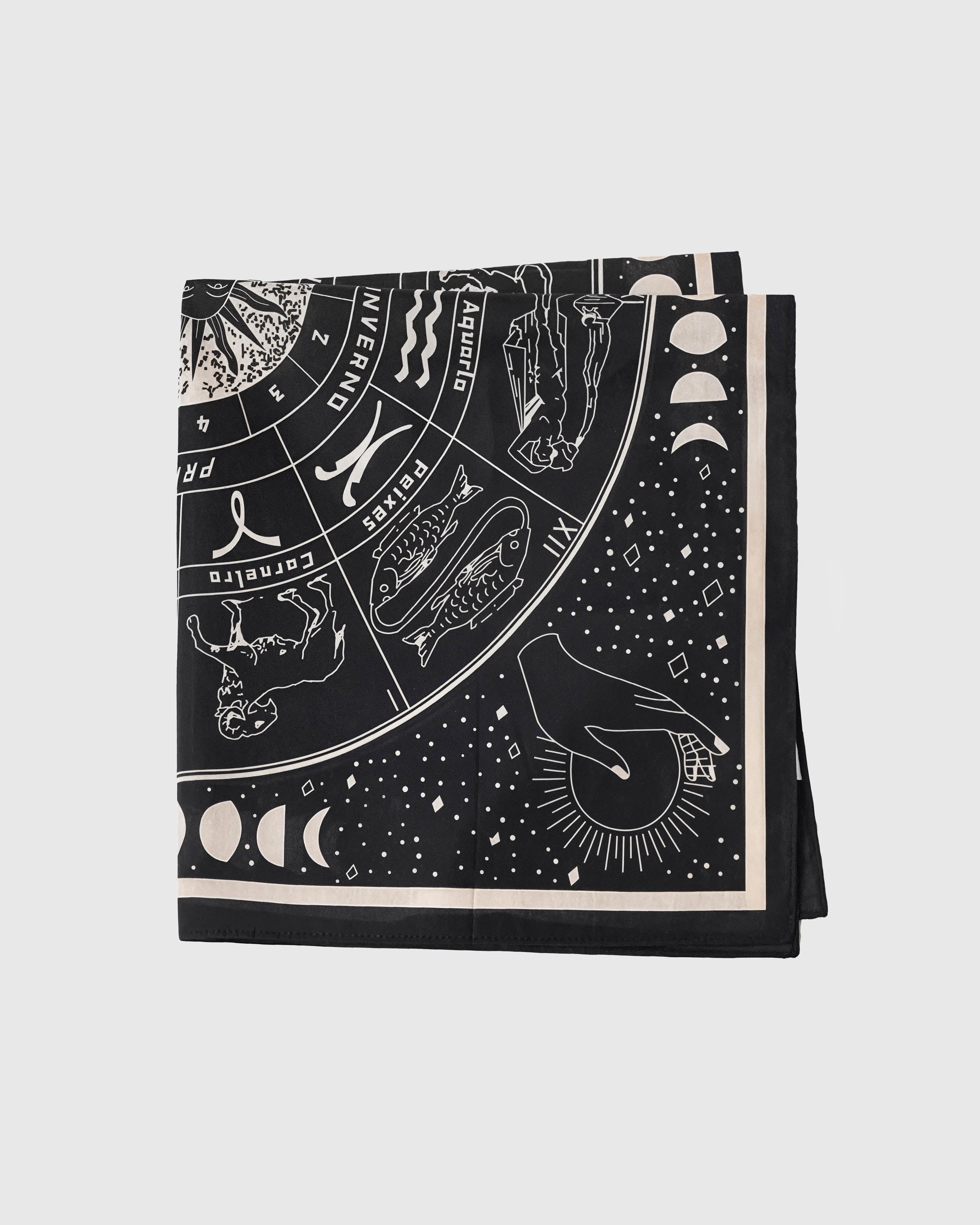ZODIAC WHEEL SILK SCARF