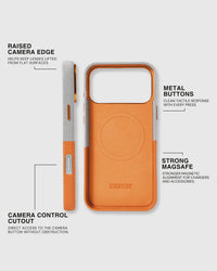 WALLET PHONE CASE — GREY ORANGE
