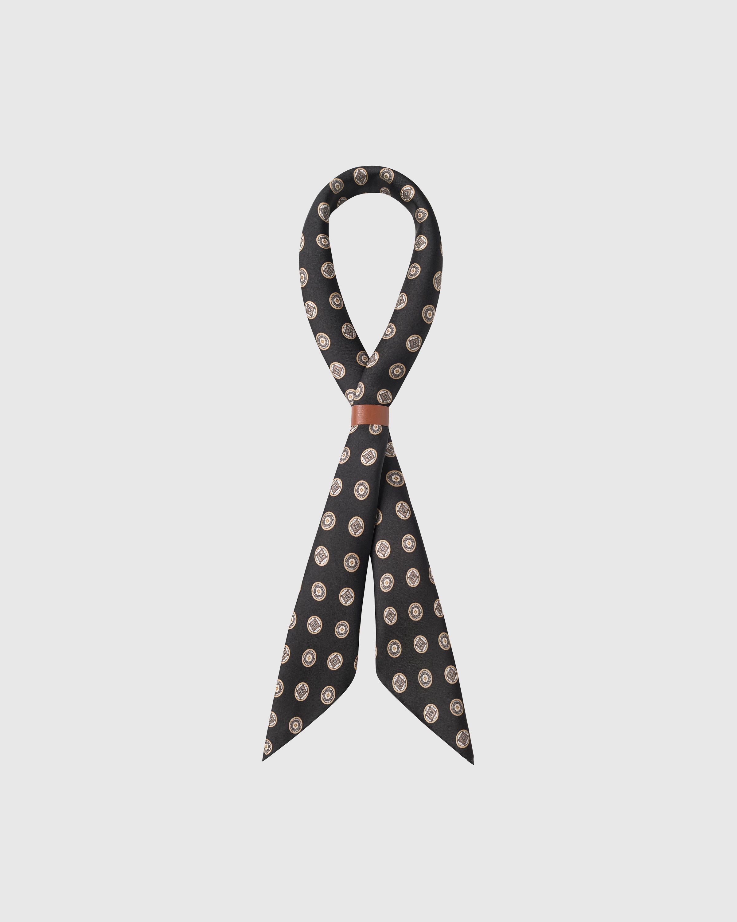 OBSIDIAN COIN SILK SCARF